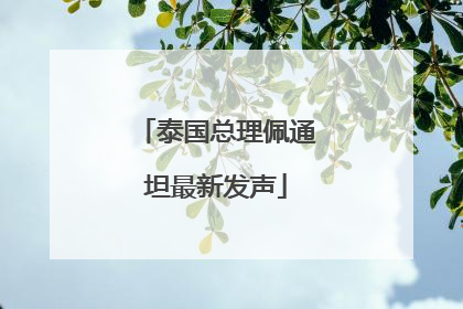 泰国总理佩通坦最新发声